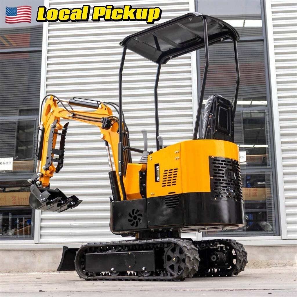 One Ton Hydraulic Mini Excavator Small Digger with Roof in Stock USA warehouse