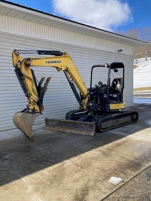 2017 Yanmar ViO45-6A Mini Excavator 1,970 Hours Open ROPS Angle Blade