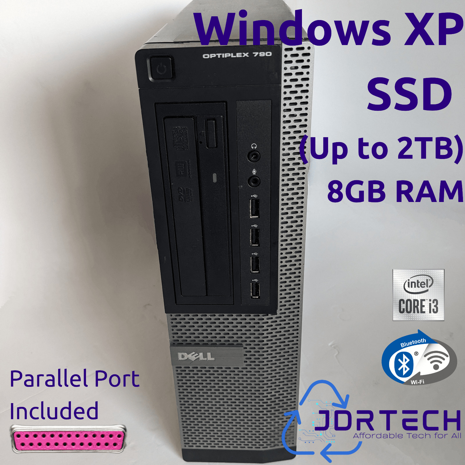 Customizable Windows XP Pro Dell Optiplex 790 Intel Core i3 SSD 8GB WiFi,upgrade