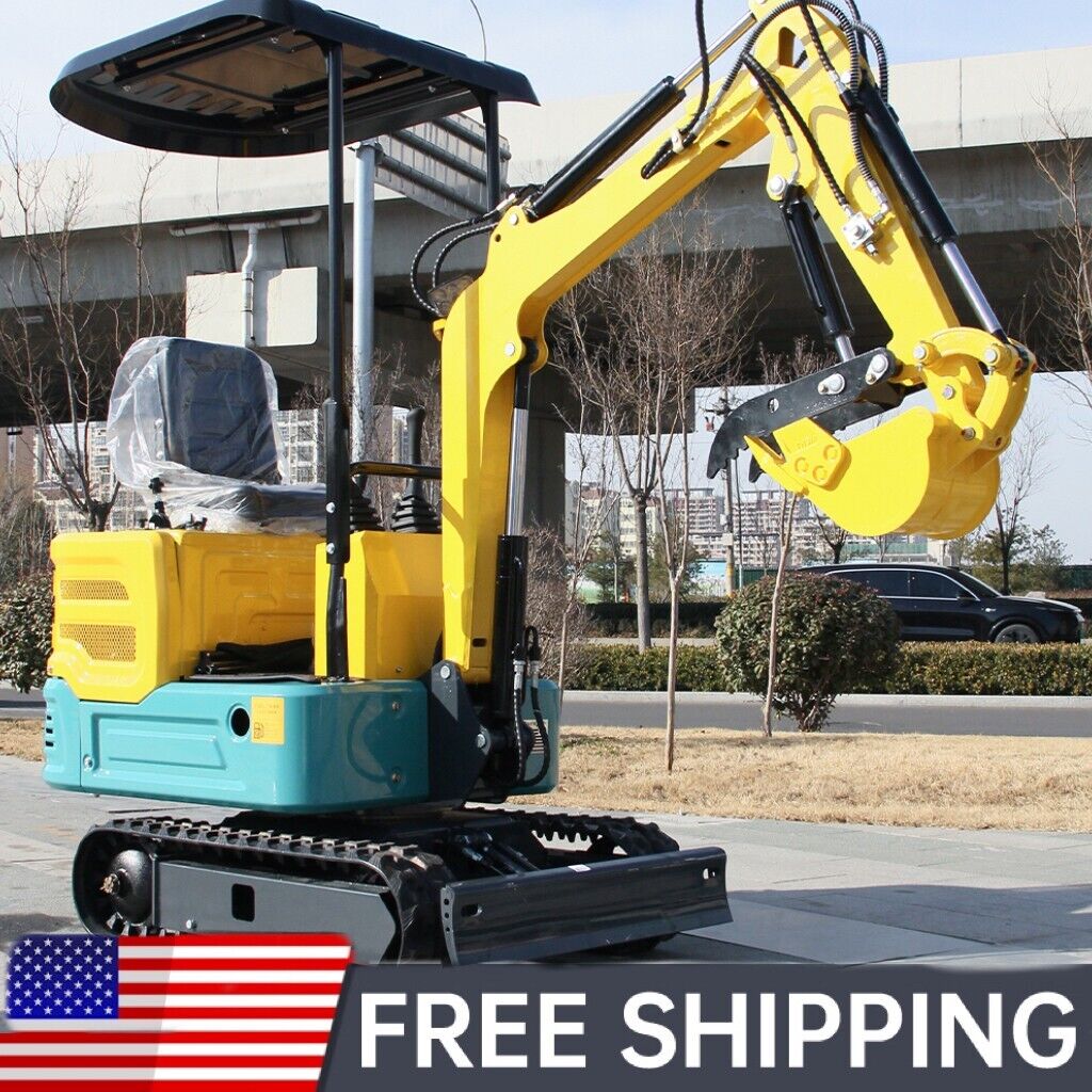 13.5HP 2000Lbs Crawler Mini Hydraulic Excavator Thumb Clamp Garden In USA Stock