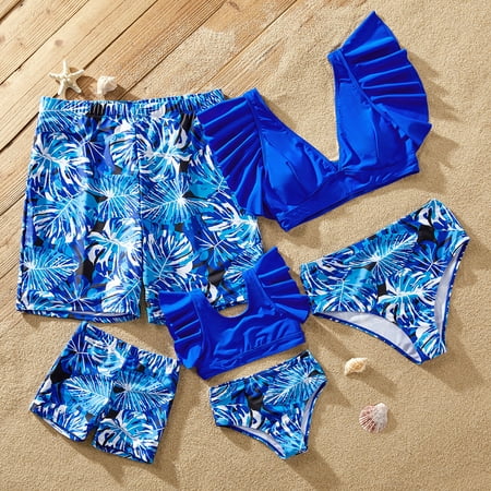 PatPat Women Swimsuits Two Piece High Waist Bikini Tropical Family Matching Bathing Suit Set Beach Outfits