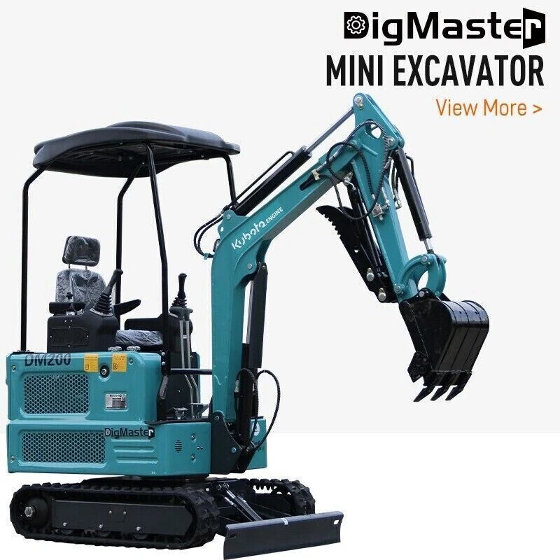 4,000 lbs Mini Excavator, KUBOTA Diesel Machine IL Spot