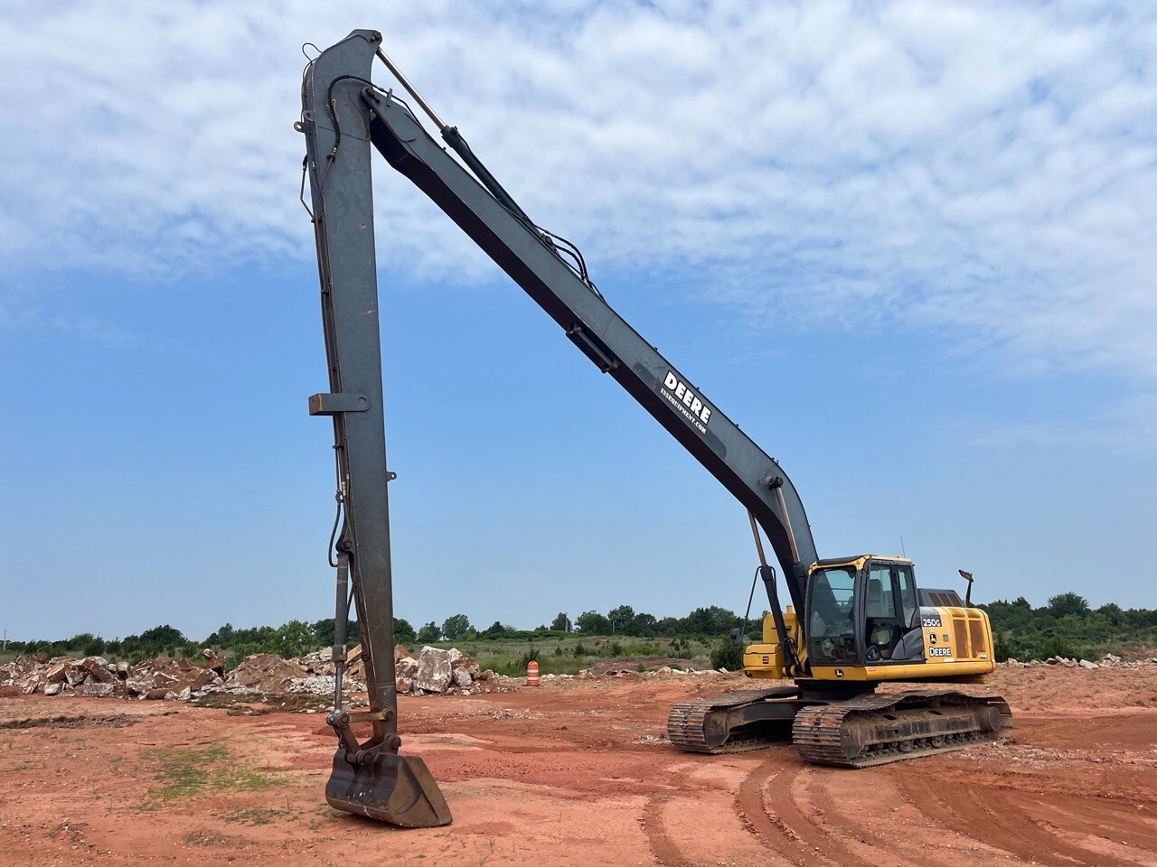 John Deere 250G Long Reach Arm Excavator + Extra Counter Weight Option