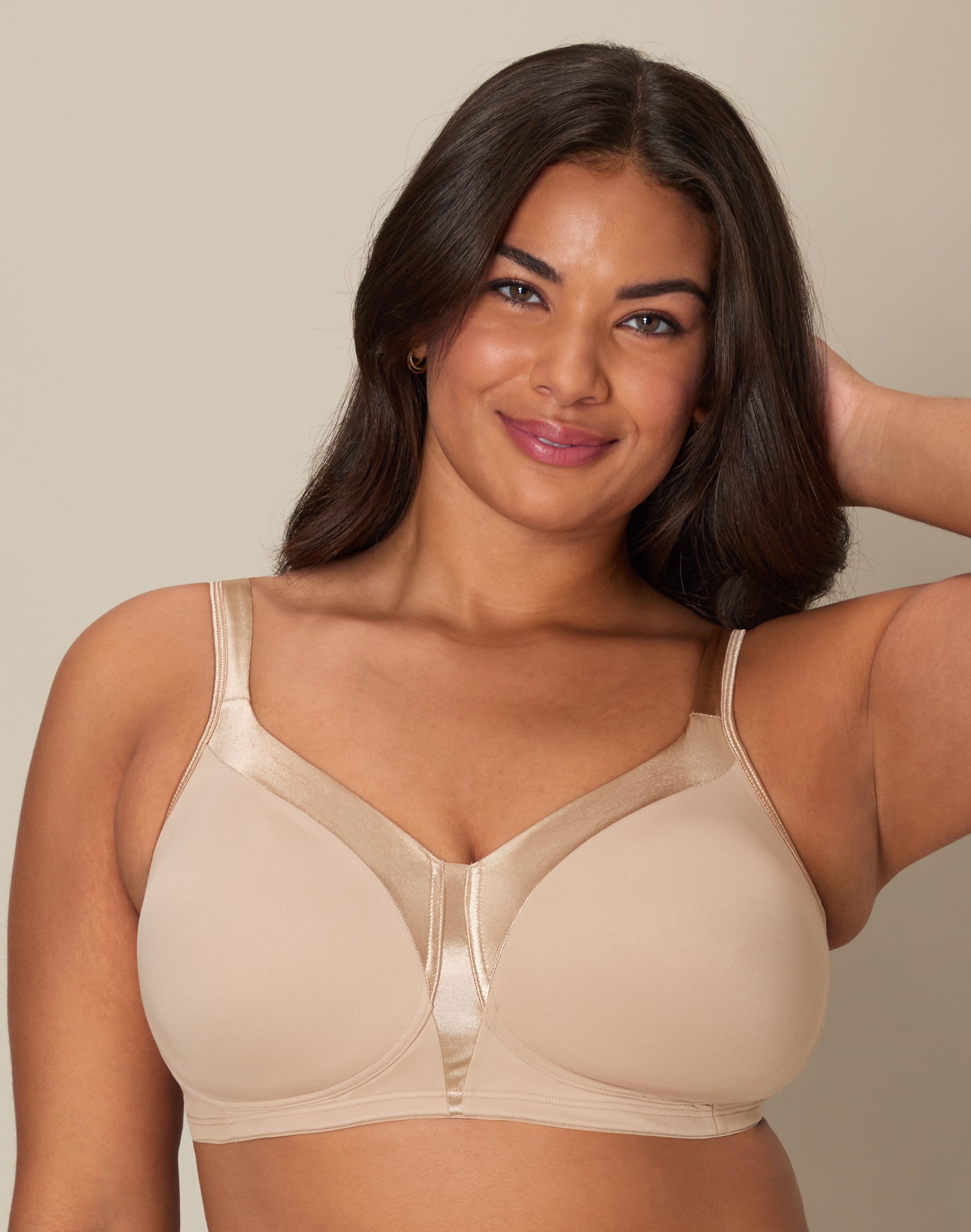 Playtex 18 Hour Silky Soft Smoothing Cool & Breathable Wireless Bra Nude 38DDD Women’s