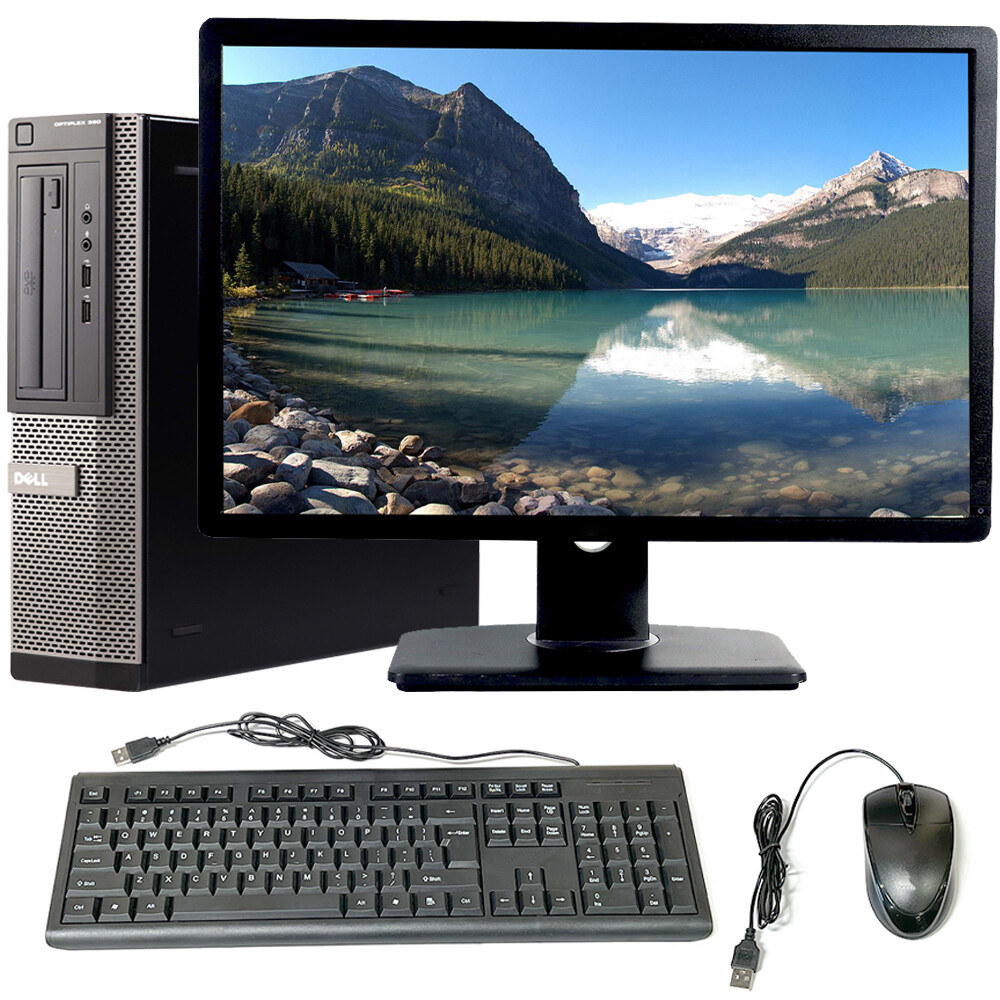 Dell i5 Desktop 16GB RAM 256GB SSD Intel 22 in LCD Windows 10 PC Computer Wi-Fi