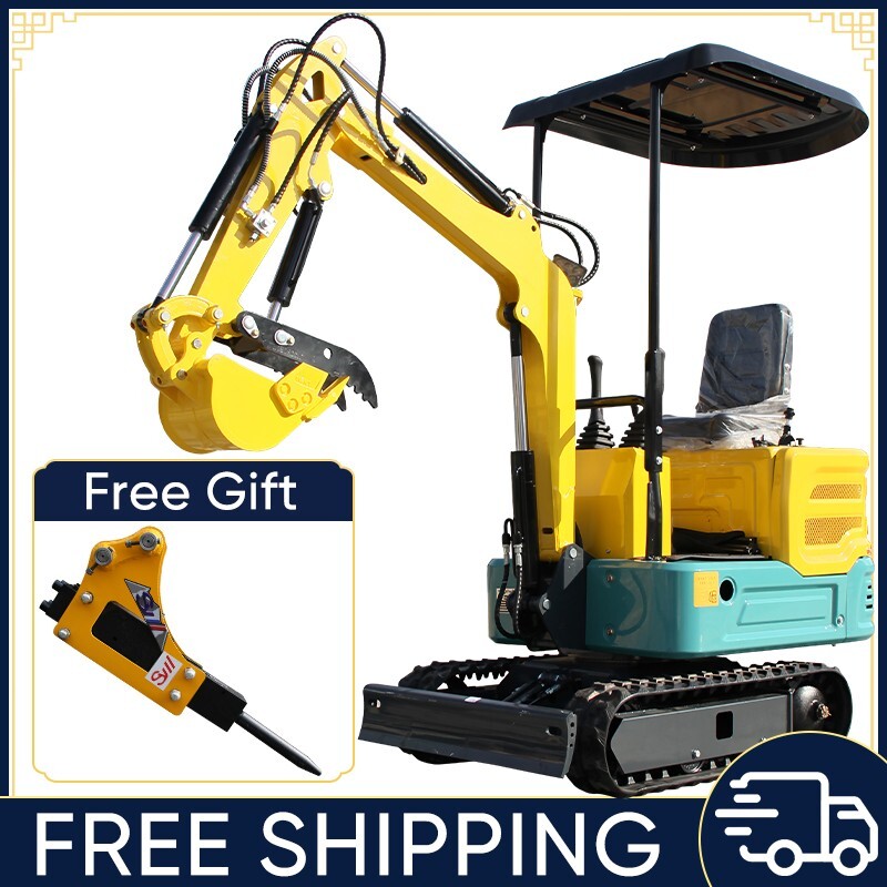 2025 USA Shipment Mini Hydraulic Crawler Excavator 1 Ton EPA 13.5HP with Breake