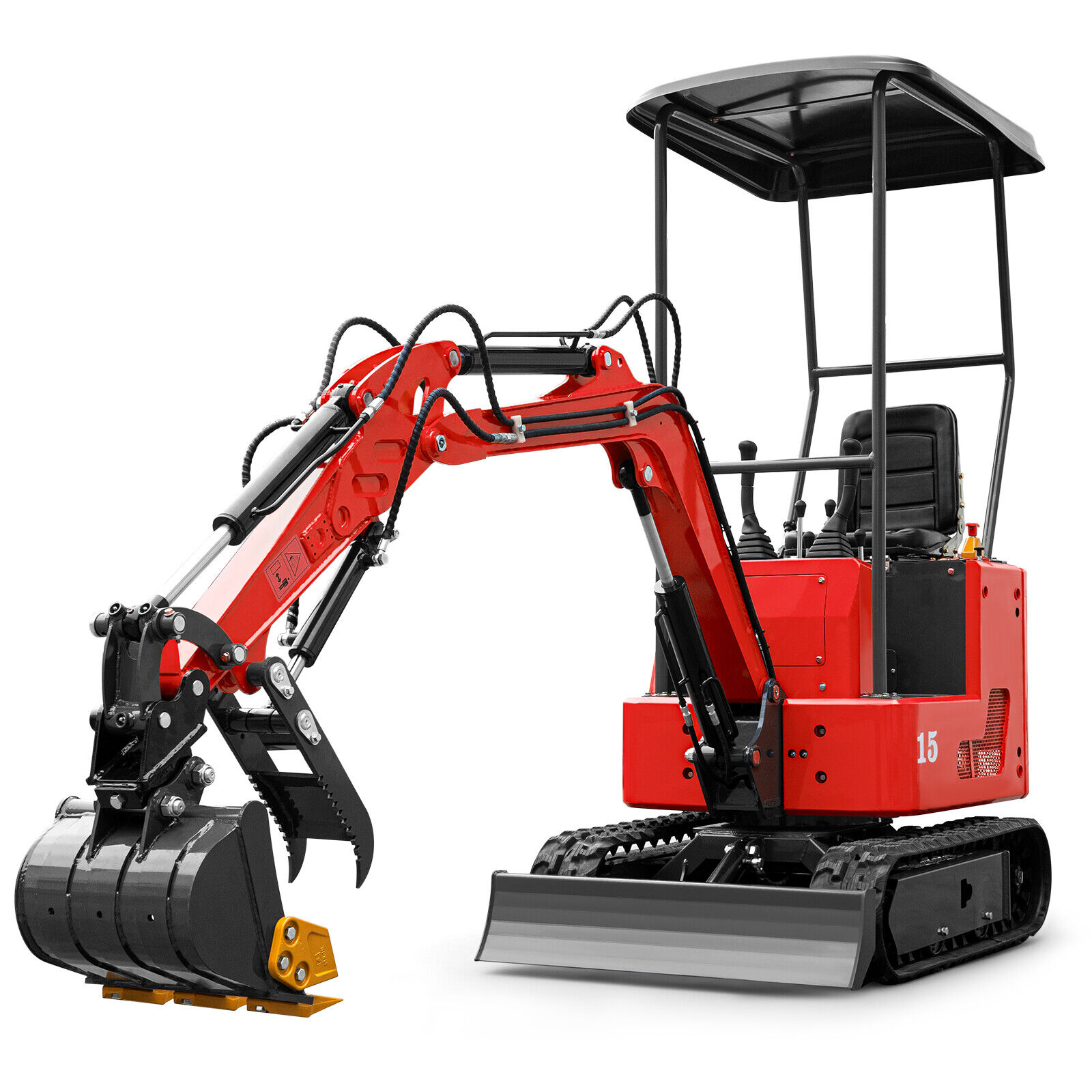 1.5Ton BRIGGS & STRATTON 13.5hp Mini Excavator EPA Digger Crawler Free Bucket US