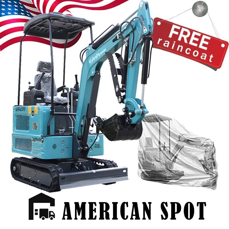 KUBOTA Diesel 4,000 lbs 1.8 Tons Mini Hydraulic Excavator  USA STOCK