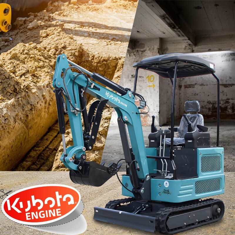 Free Shipping 1.8tMini Excavator Kubota Hydraulic Thumb Diesel USA Garden 13.5HP