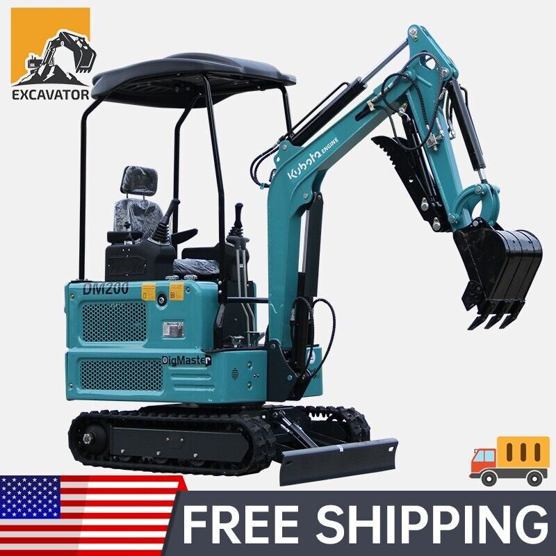 Free Ship 1.8 Ton Mini Excavator Diesel Hydraulic Thumb Pioneer Kubota Engine Free Ship 1.8 Ton Mini Excavator Diesel Hydraulic Thumb Pioneer Kubota Engine
