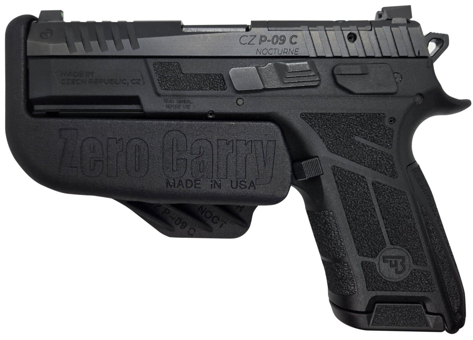 CZ P-09 C NOCTURNE. Zero Carry Elite In Waistband Holster for concealed carry CZ P-09 C NOCTURNE. Zero Carry Elite In Waistband Holster for concealed carry