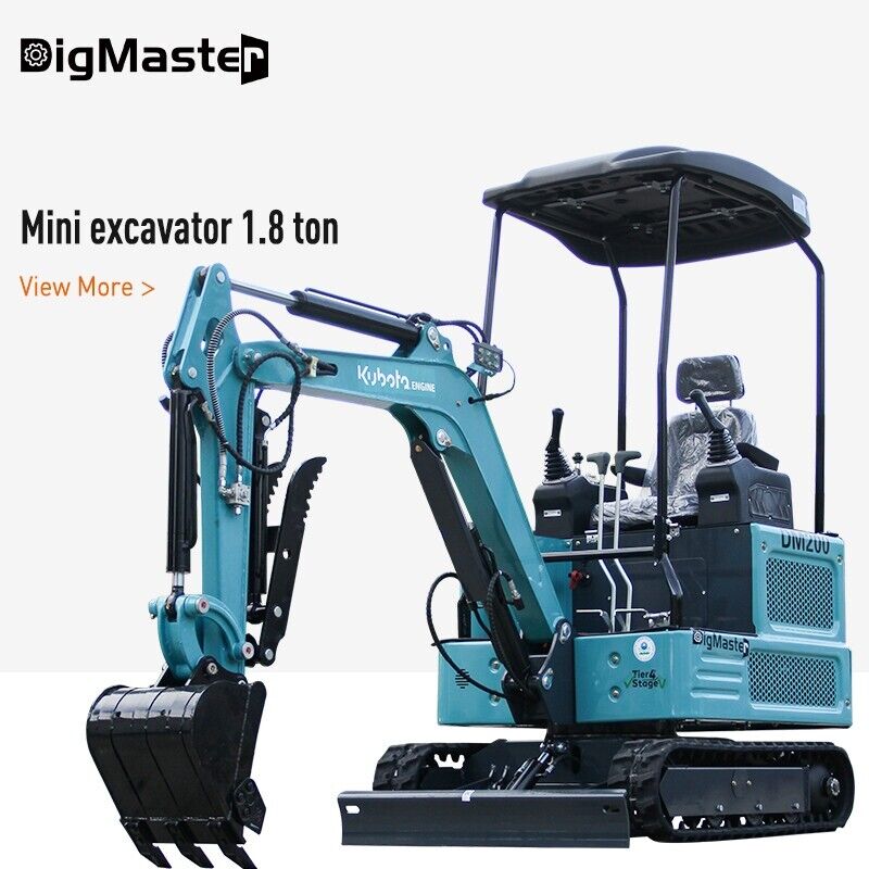 4,000 lbs  Mini Excavator, EPA Certified USA KUBOTA Diesel Machine