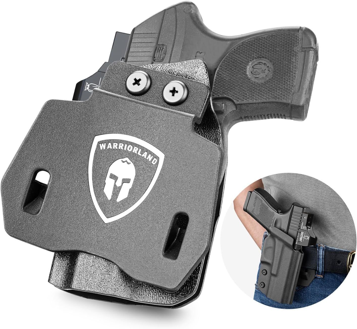 OWB Holster Optics Cut Fit Ruger LCP Max Pistol,Outside Waistband Right Hand