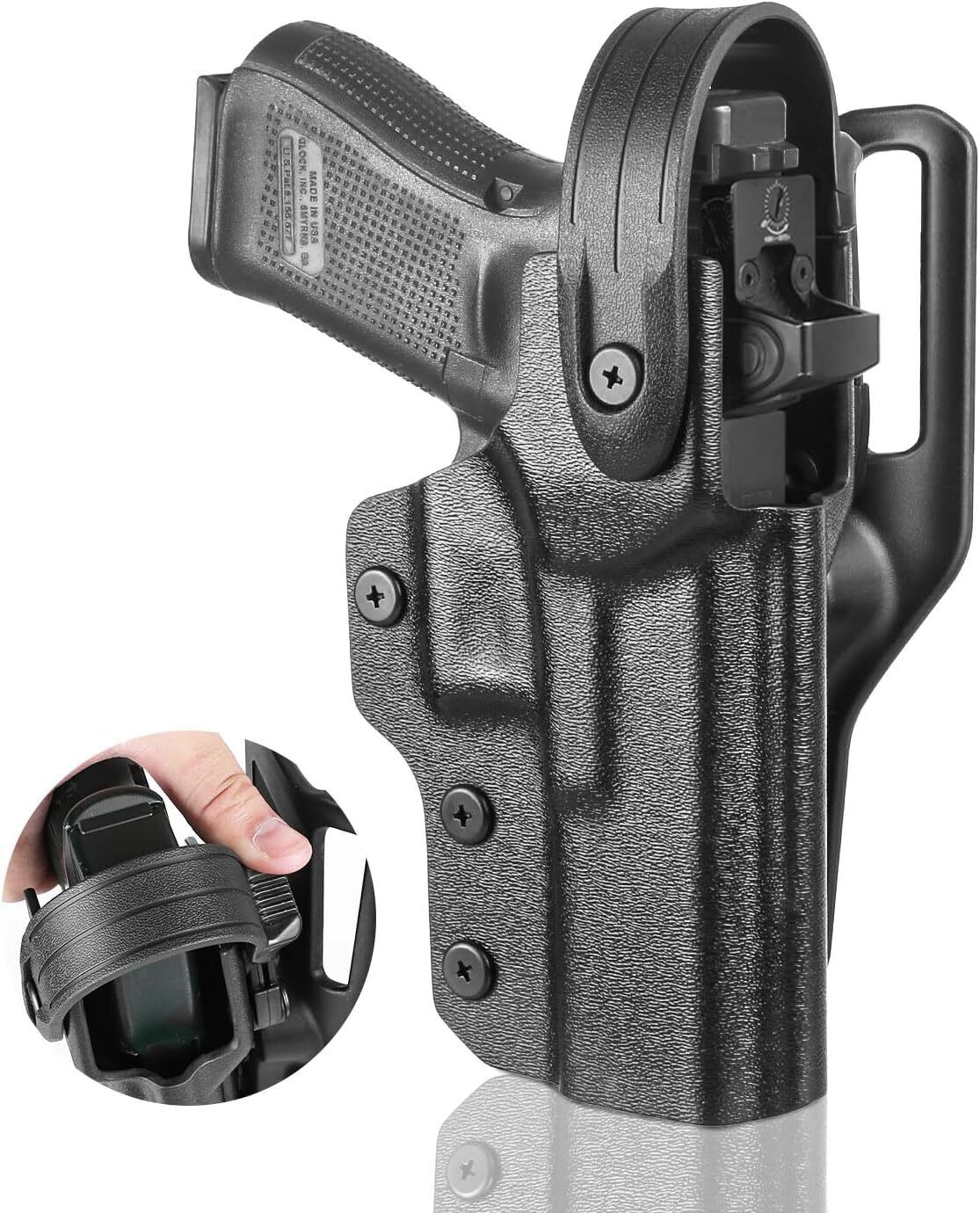 Level 2 Duty Holster For Glock 17/19 Gen 3-5/Glock 19x/44/45/G22/23/31/32 Gen3-4 Level 2 Duty Holster For Glock 17/19 Gen 3-5/Glock 19x/44/45/G22/23/31/32 Gen3-4