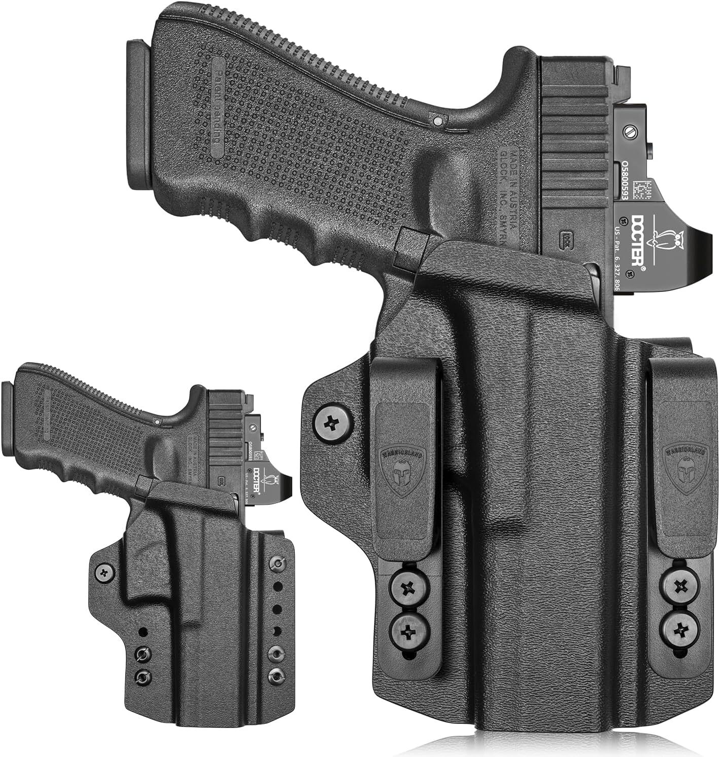 IWB&OWB Convertible Holster Optic Cut:Glock 17 Gen 3-5&G22/31 Gen 3-4 Right Hand