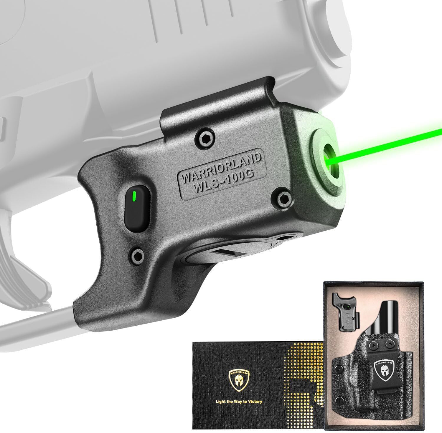Green Laser Sight Designed to Fit Glock 43X MOS wi/ Right Hand Holster Combo