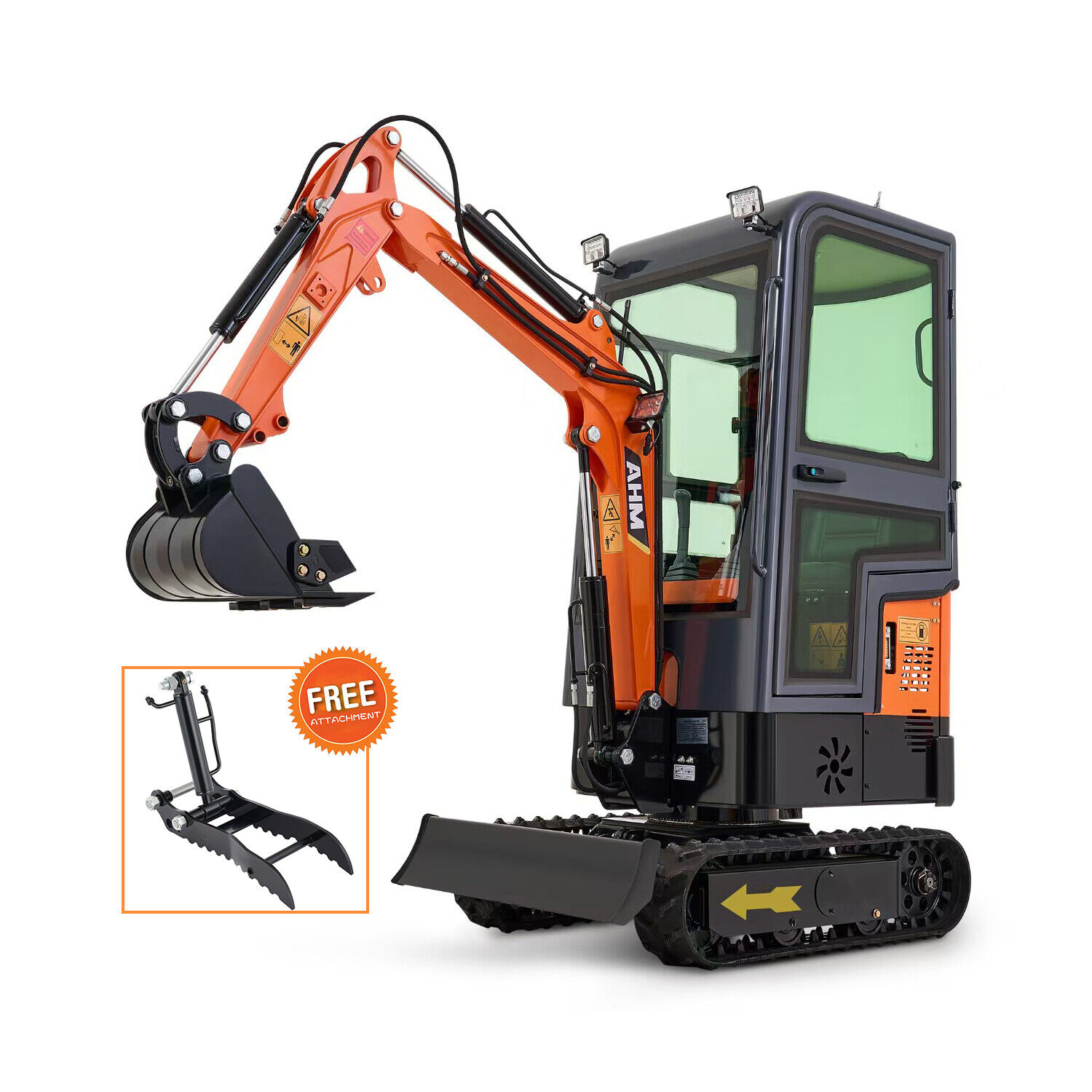 1 Ton Mini Excavator Tracked Crawler With 13.5hp EPA Engine Briggs & Stratton