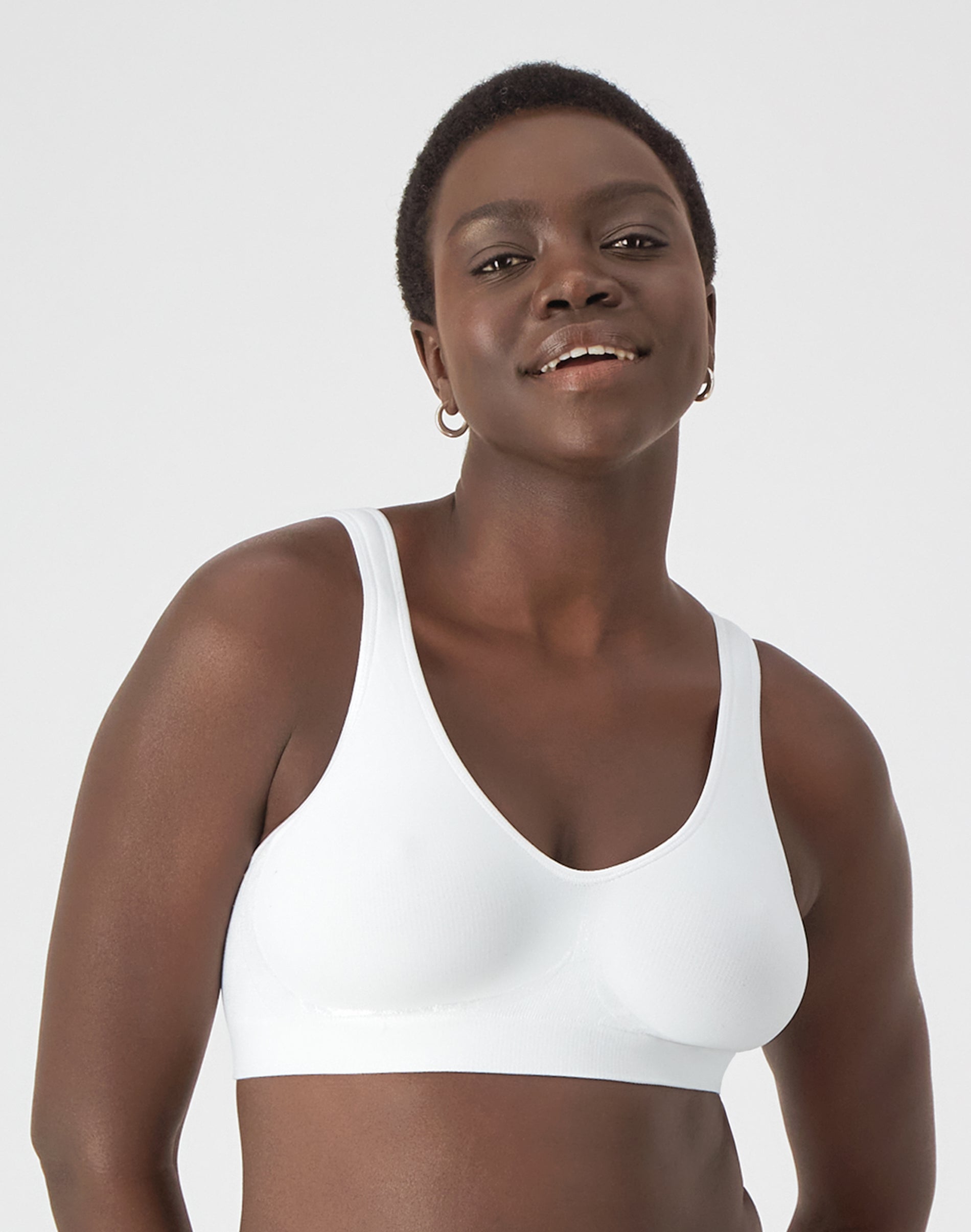 Bali Comfort Revolution ComfortFlex Fit Seamless 2-Ply Wireless Bra White 3XL Women’s