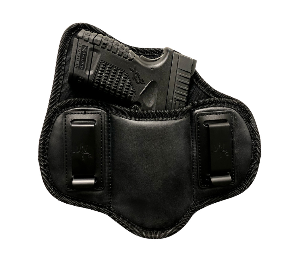 IWB Dual Clip Soft Leather Pancake Holster for Smith & Wesson M&P Shield 9MM/40