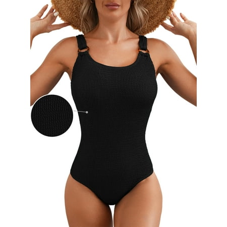 DOKOTOO Womens One Piece Swimsuit Swim Suits for Women 2025 Ribbed Bathing Suit Sexy Slimming Swimsuit