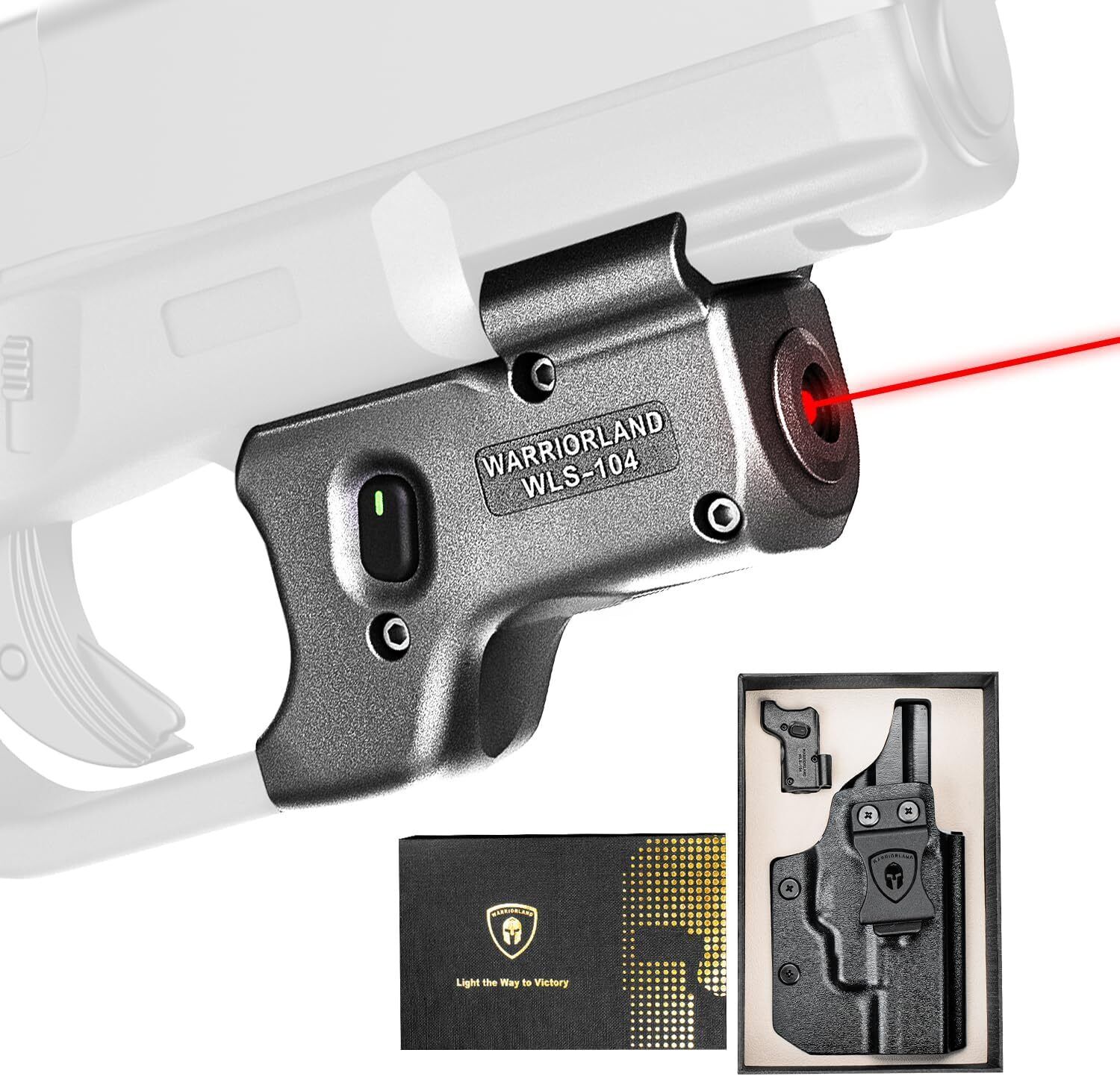 Red Laser Sight Designed to Fit Glock17/19/19X/23/31/32/44/45,W/ Kydex Holster Red Laser Sight Designed to Fit Glock17/19/19X/23/31/32/44/45,W/ Kydex Holster