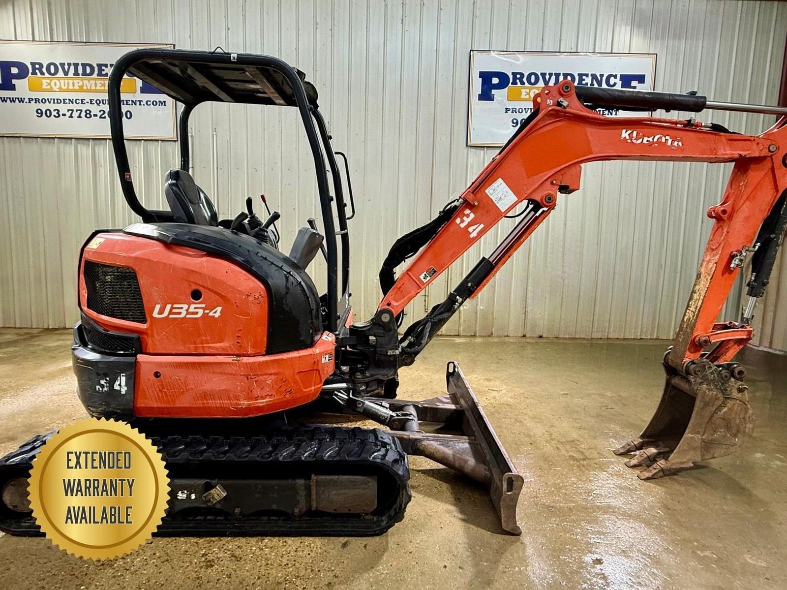 2019 KUBOTA U35-4 OROPS THUMB MINI COMPACT TRACK EXCAVATOR
