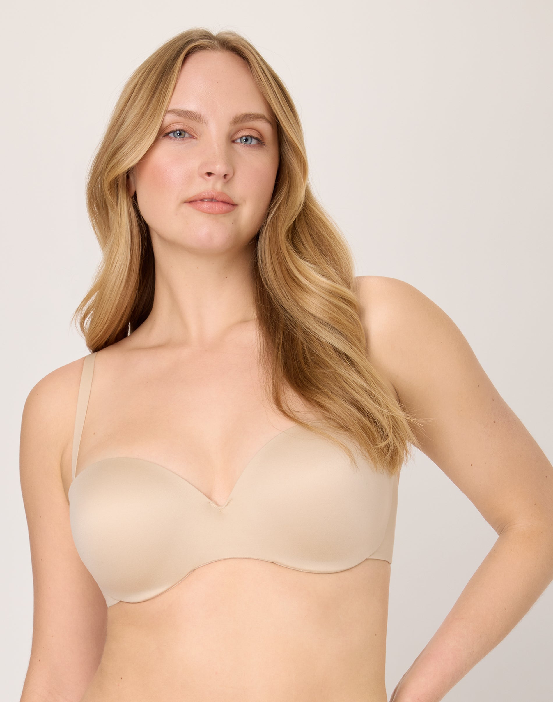 Maidenform Custom Lift Strapless Underwire Bra Latte 36D Women’s