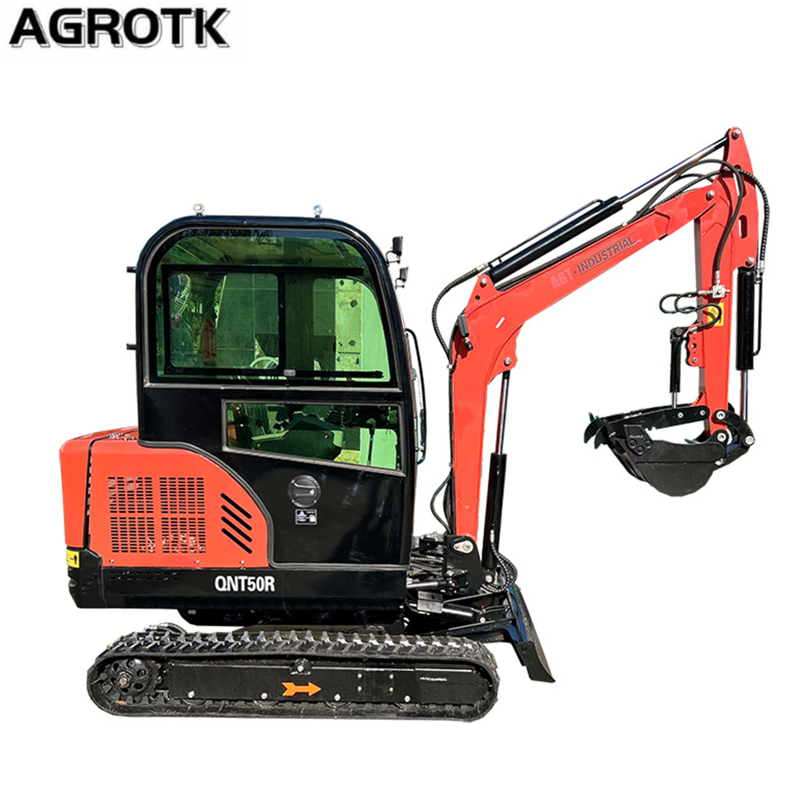 AGT Mini Excavator Digger Tracked Crawler RATO Gas Engine EPA w/ Hydraulic Thumb