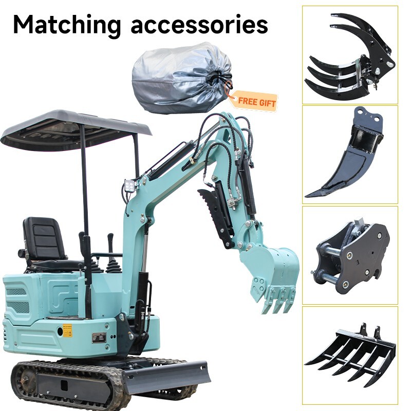 Free Shipping Tracked Mini Excavator Garden Kubota Hydraulic Thumb+Attachment