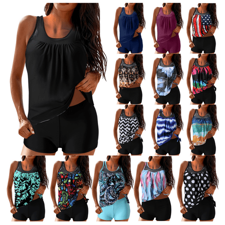 Plus Size Swimsuit for Women Tankini Plus Size Bathing Suit for Women 2 Piece Racerback Tankini Top Tankini Plus Size Swimsuit Women My Orders Clearance