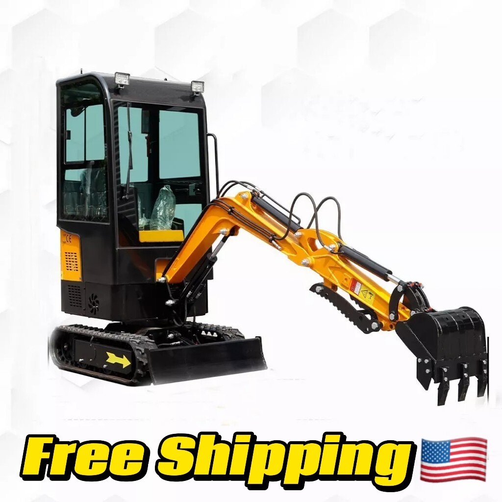 Hot sale Closed Cabin Mini Excavator 13.5HP with Gas Engine EPA in stock