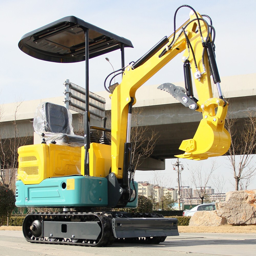 FREE SHIPP 1 Ton Mini Excavator Crawler Digger 13.5HP  EPA Gas+Hydraulic thumb