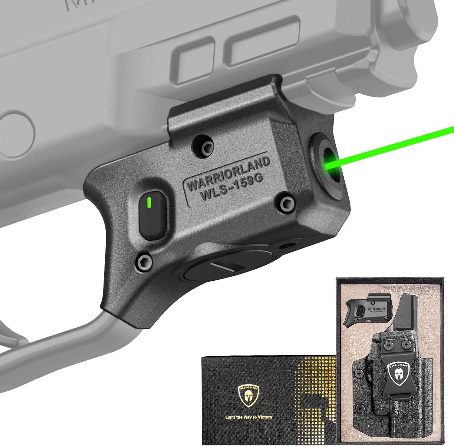 Green Laser Sight Fit S&W M&P 9mm Shield EZ&M&P .380 Shield EZ with Holster, RH