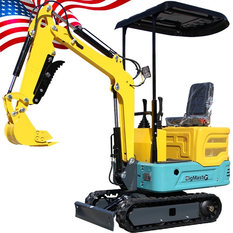 IL Spot Farm Garden Home 13.5HP Mini Excavator Tracked Crawler Mechanical Thumb