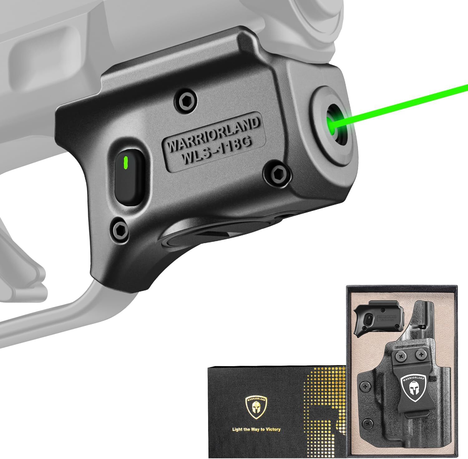Green Laser Sight Fit Springfield Hellcat (Not Fit Pro) with Kydex Holster, RH Green Laser Sight Fit Springfield Hellcat (Not Fit Pro) with Kydex Holster, RH