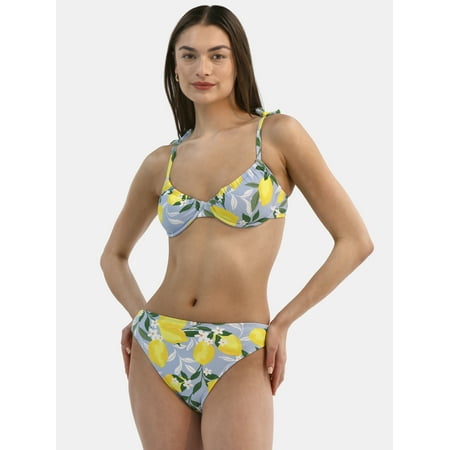 Time and True Women’s and Women’s Plus Pique Underwire Bikini Top, Sizes XS-3X