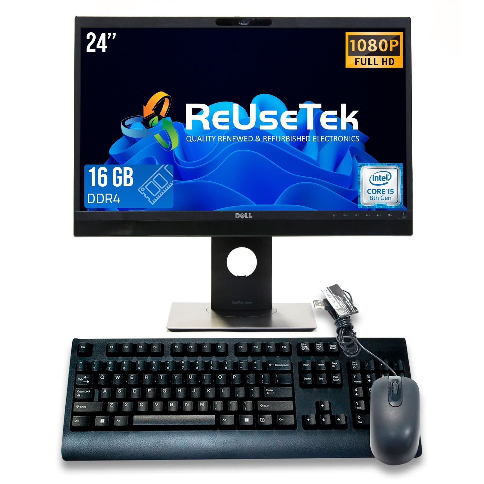 Dell Optiplex 7070 Ultra 24″ FHD Monitor Intel Core i5-8365U 16GB RAM No HDD/OS