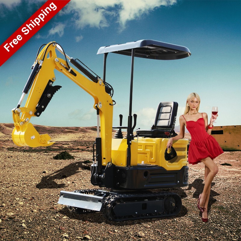 Free Shipping 1 Ton 13.5HP Mini Excavator Hydraulic Gasoline Digger USA Stock