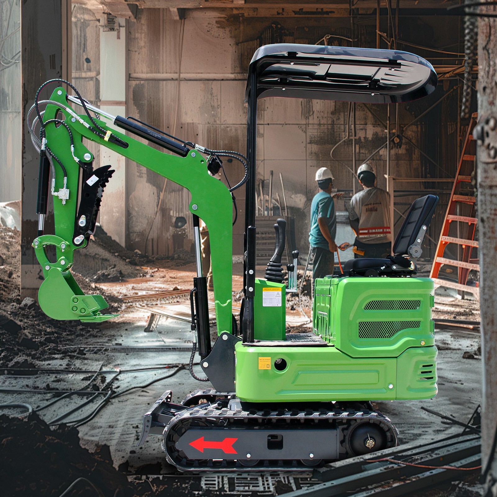 1T Gasoline Hydraulic Excavator (Single Cylinder Air – Cooled) for Small Project