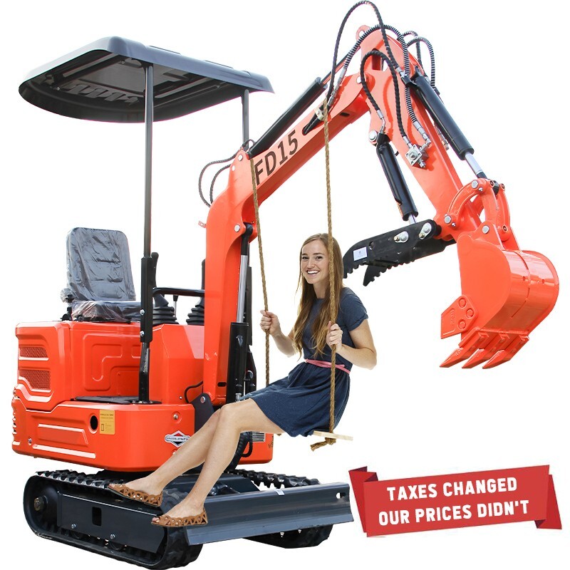 Free Shipping Mini Excavator Gasoline 13.5HP Garden Hydraulic Thumb B&S USA
