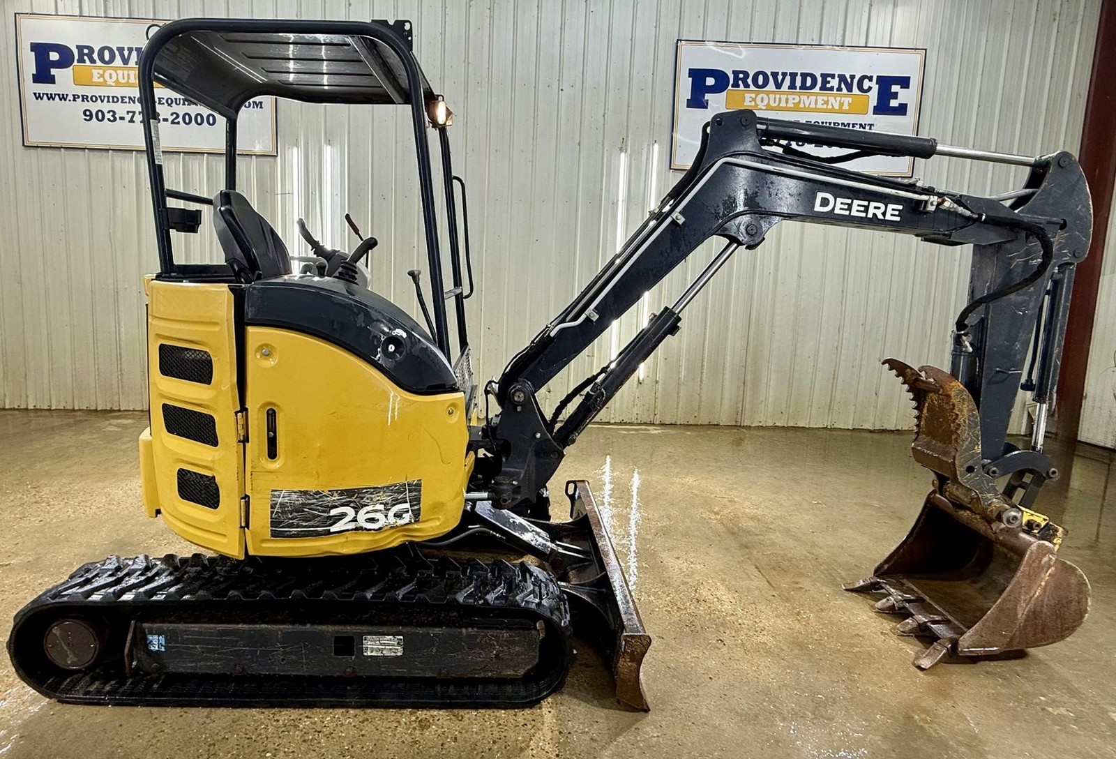 2019 JOHN DEERE 26G OROPS STRAIGHT BLADE MINI TRACK EXCAVATOR!