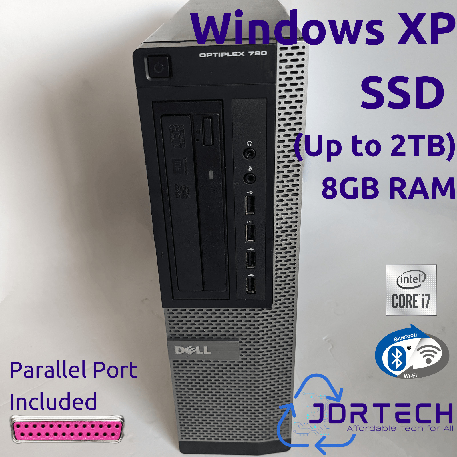 Customizable Windows XP Pro Dell Optiplex 790 Intel Core i7 SSD 8GB WiFi,upgrade