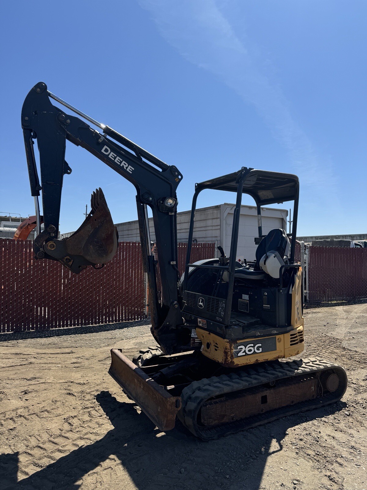 2015 John Deere 26G Mini Excavator Rubber Tracks Backhoe Aux Hyd Blade bidadoo