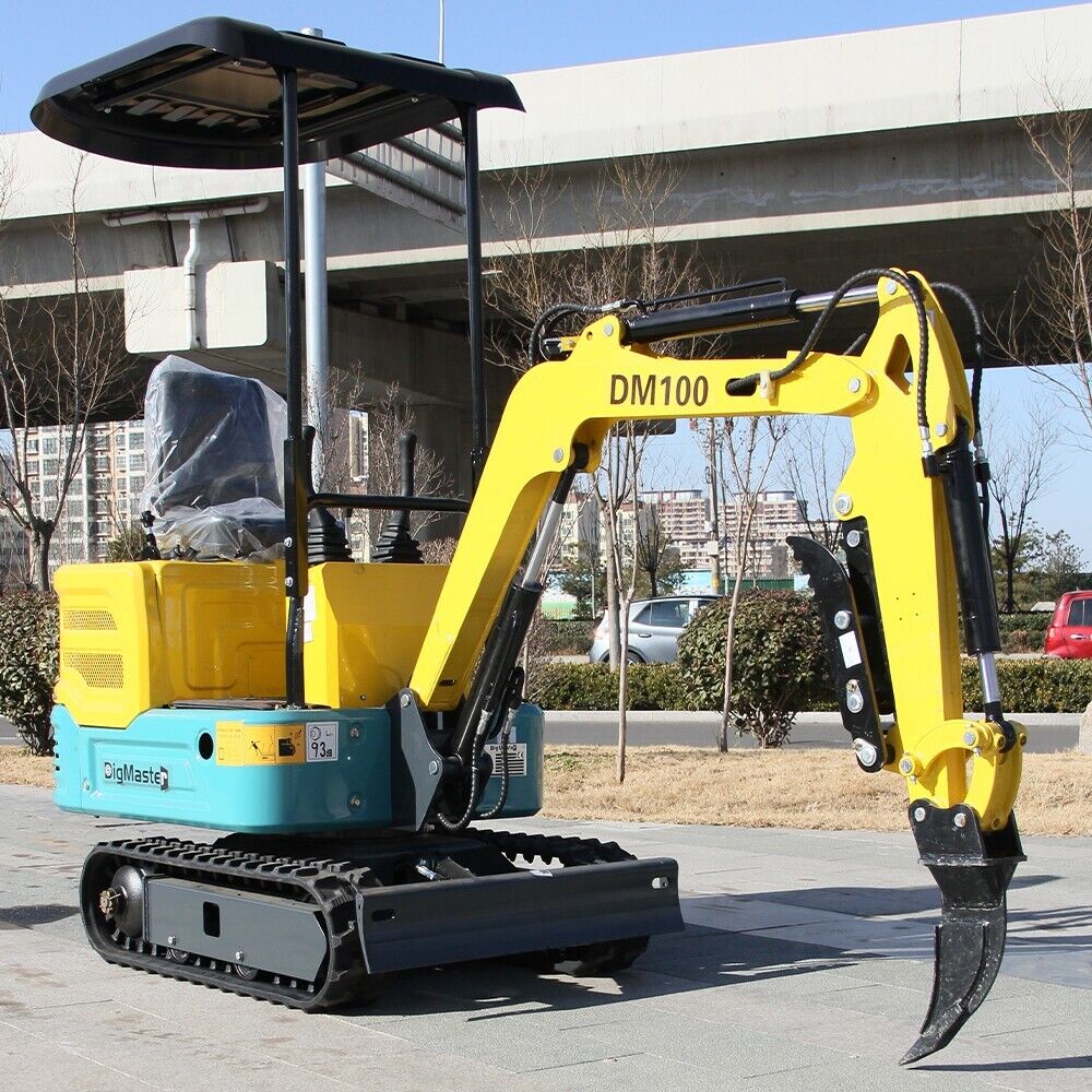 FREE SHIP Mini Excavator Mechanical thumb 1 Ton Digger 13.5hp Gas Track Crawler