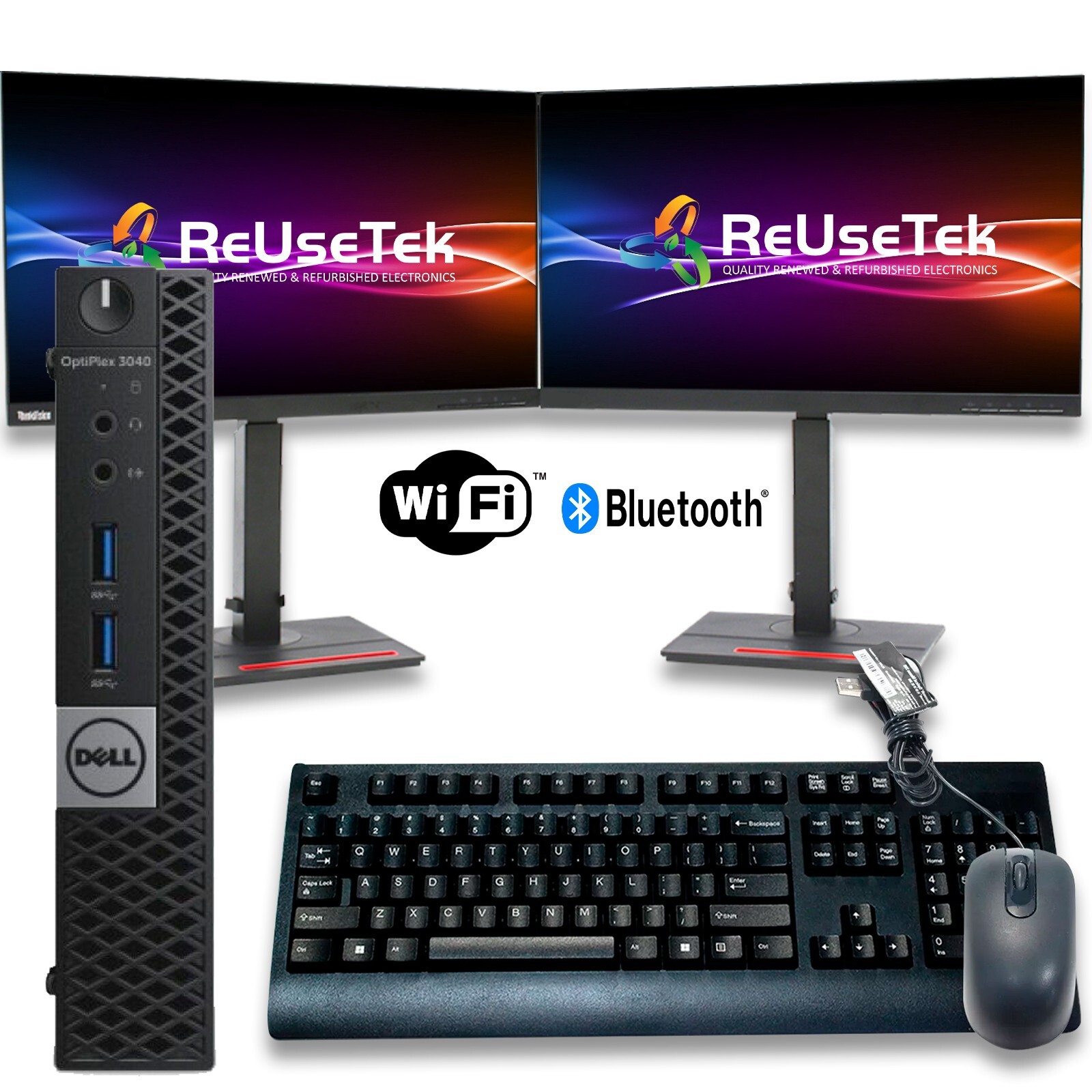Dell OptiPlex 3040 Micro PC Monitor Bundle Intel i3-6100T 8GB/240GB SSD WiFi+BT