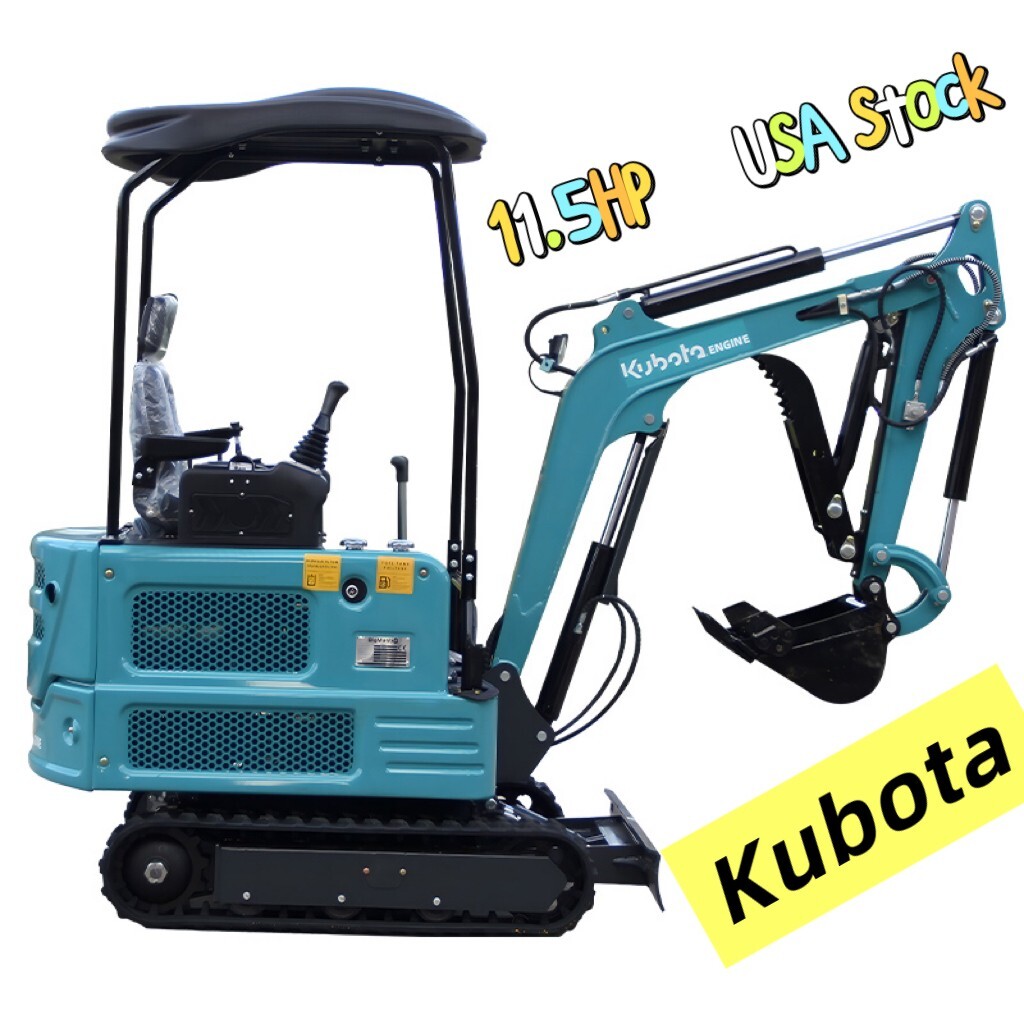 Free Shipping Hydraulic Thumb 4000lb Mini Excavator Kubota USA +Auger+Breaker