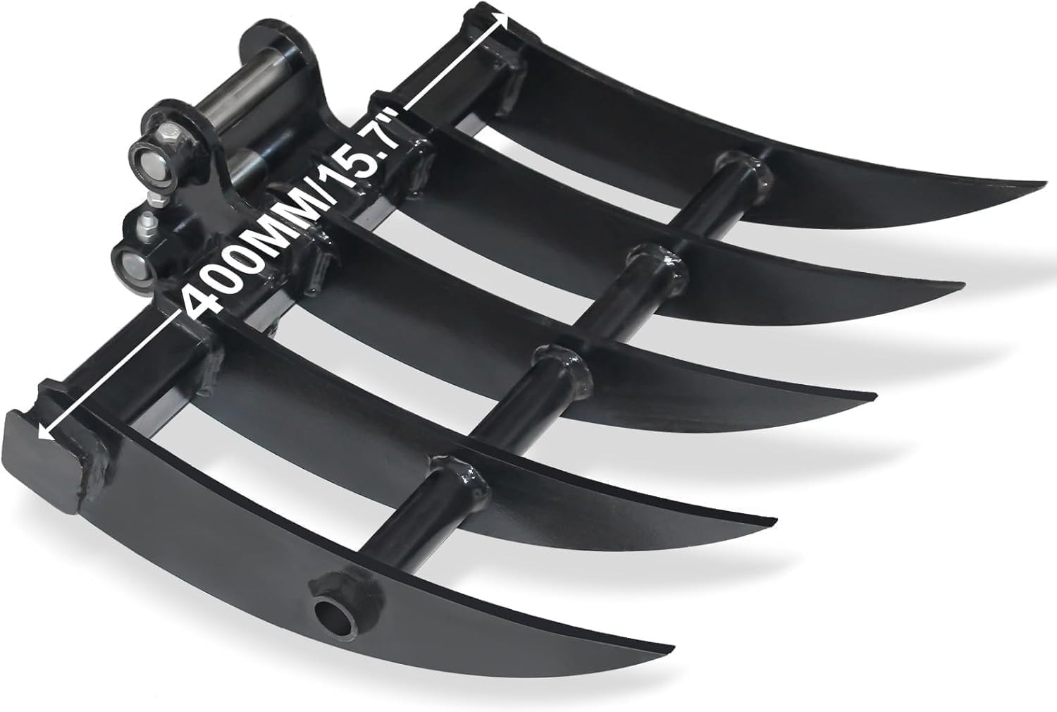 Rake Attachments For 5-Tooth Mini Excavator， Small Digger Hydraulic Tilt Backhoe