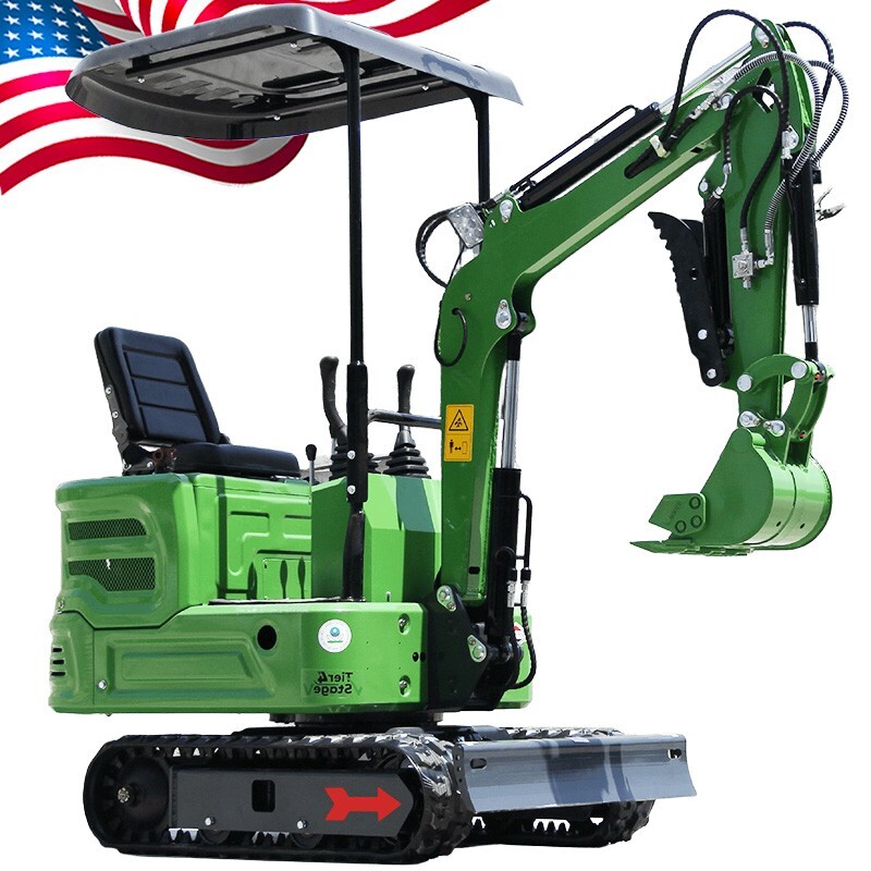 FREE SHIP 1 Ton Mini Hydraulic Excavator B & S Engine 13.5HP Garden USA Stock