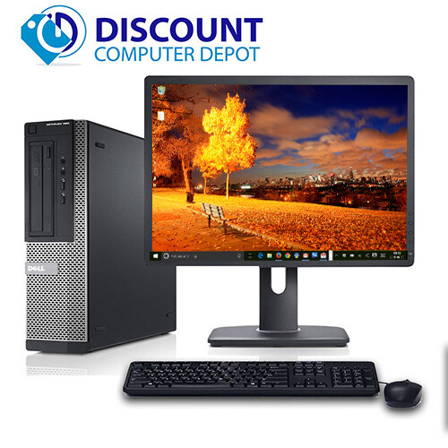 Fast Dell OptiPlex Windows 10 Desktop Computer i3 3.1GHz 8GB 250GB 19″ LCD WIFI