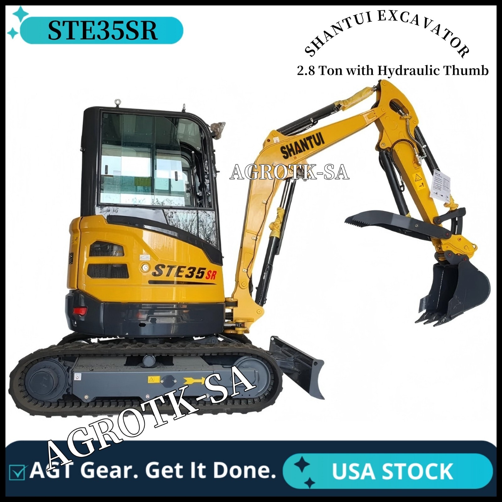 SHANTUI STE35SR Excavators 2.8 Ton with Hydraulic Thumb EPA Certified SHANTUI STE35SR Excavators 2.8 Ton with Hydraulic Thumb EPA Certified